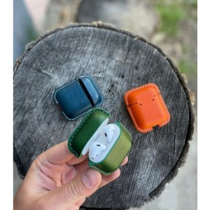 New Apple airpods pro2 protective case, all-in-one handmade leather case, Bluetooth headset case, anti-collision leather case